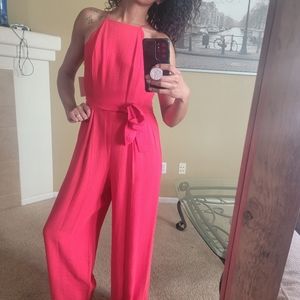 Cece Cherry Red Romper with Tie front size…
